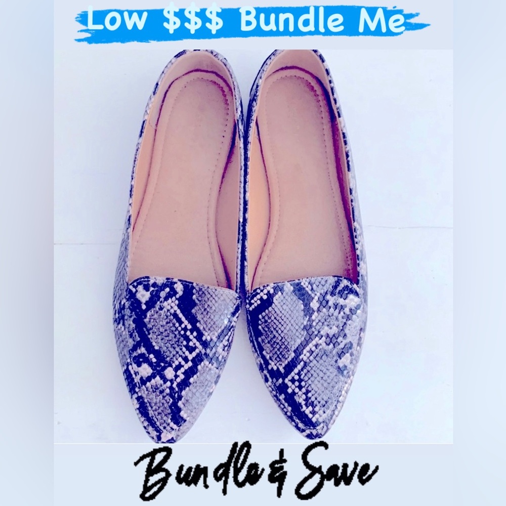 🌸Snake Skin Loafers